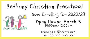 Bethany Christian Preschool 2022